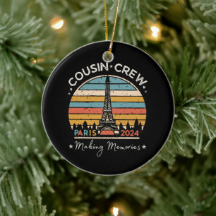 Parijs Frankrijk Maakt Herinneringen 2024 Keramisch Ornament
