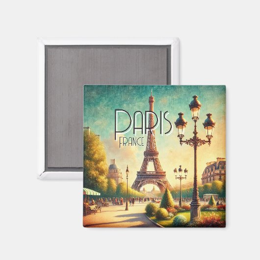Parijs, Frankrijk Magneet (Voorkant / Achterkant)