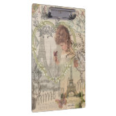 Parijs Frankrijk meisje Eiffel Klembord (Rechts)