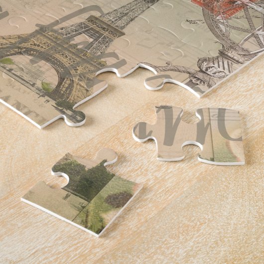 Parijs Frankrijk meisje Eiffel Legpuzzel (Zijkant)