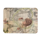 Parijs Frankrijk  meisje Eiffel Magneet (Horizontaal)