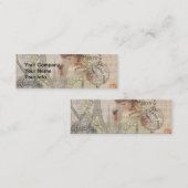 Parijs Frankrijk  meisje Eiffel Mini Visitekaartje (Voorkant / Achterkant)