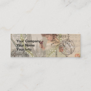 Parijs Frankrijk meisje Eiffel Mini Visitekaartje
