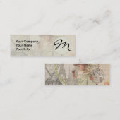 Parijs Frankrijk meisje Eiffel Mini Visitekaartje (Voorkant / Achterkant)