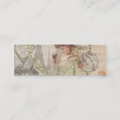 Parijs Frankrijk meisje Eiffel Mini Visitekaartje (Achterkant)