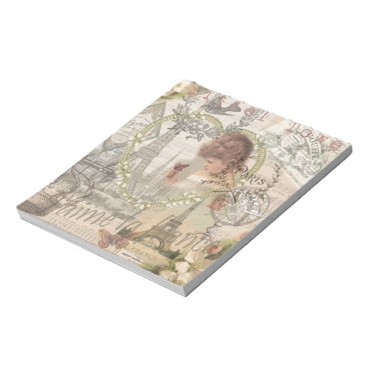 Parijs Frankrijk meisje Eiffel Notitieblok (Linkerzijde)