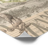 Parijs Frankrijk  meisje Eiffel Poster (Hoek)