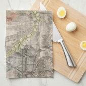 Parijs Frankrijk meisje Eiffel Theedoek (Quarter Fold)