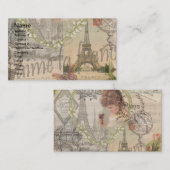 Parijs Frankrijk meisje Eiffel Visitekaartje (Voorkant / Achterkant)