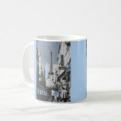Parijs, Frankrijk, met een blauwe hint Koffiemok (Voorkant links)