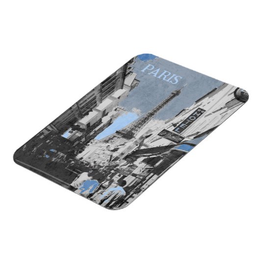 Parijs, Frankrijk, met een blauwe hint Magneet (Linkerzijde)