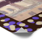 Parijs Frankrijk met Eiffeltoren, roze poedel, en Poster (Hoek)