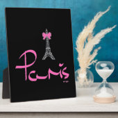 Parijs-Frankrijk-met-roze-bow Fotoplaat (Zijkant)