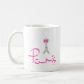Parijs-Frankrijk-met-roze-bow Koffiemok (Links)