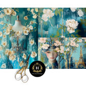  Parijs Frankrijk Mode Collage Decoupage Tissuepapier