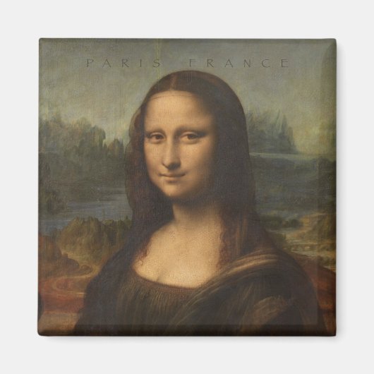 Parijs Frankrijk Mona Lisa Travel Souvenir Magnet (Voorkant)
