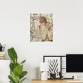 Parijs Frankrijk Mooie Meisje Zachte Eiffeltoren Poster (Thuiskantoor)