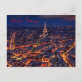 Parijs Frankrijk Night City Lights Briefkaart (Voorkant)