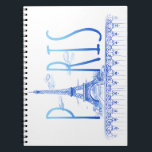 Parijs, Frankrijk Notitieboek<br><div class="desc">Inspirerend notitieboek voor het plannen van uw huwelijksreis of volgende vakantie.</div>