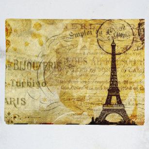 Parijs Frankrijk Ontvangingspagina Vintage Ephemer Tissuepapier