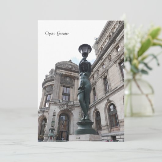 Parijs. Frankrijk. Palais Garnier Kaart (Staand voorkant)