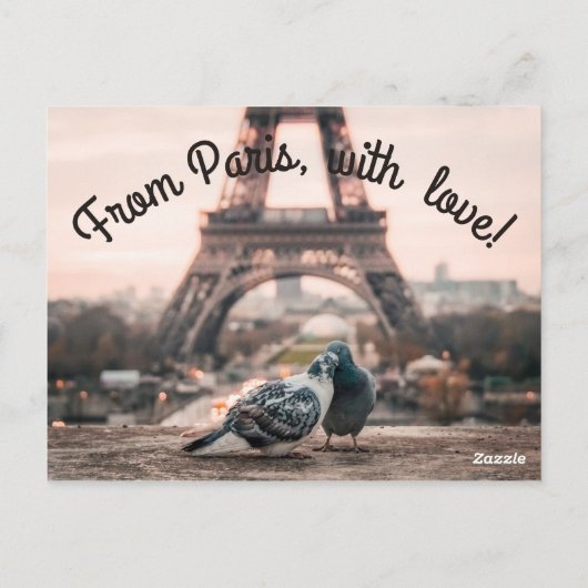 Parijs, Frankrijk postacard Briefkaart (Achterkant)