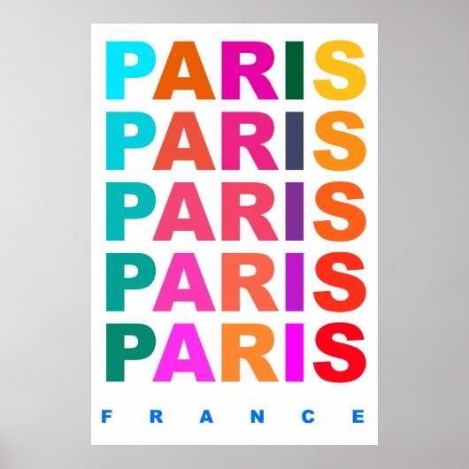 Parijs Frankrijk Poster (Voorkant)