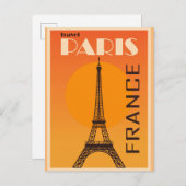 Parijs Frankrijk Poster voor boottower Briefkaart (Voorkant / Achterkant)