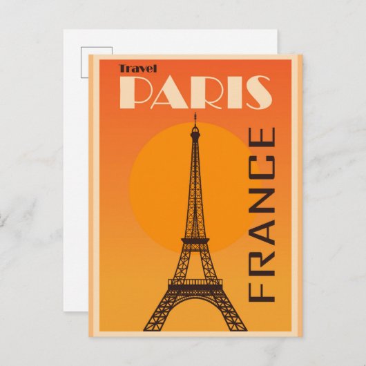 Parijs Frankrijk Poster voor boottower Briefkaart (Voorkant / Achterkant)