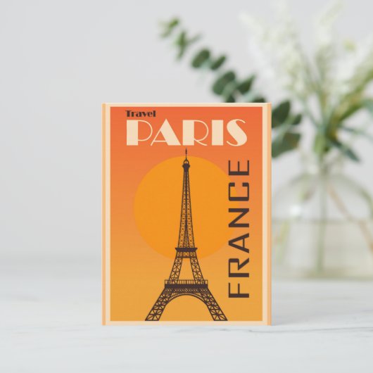 Parijs Frankrijk Poster voor boottower Briefkaart (Staand voorkant)