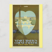 Parijs Frankrijk Poster voor boottower Briefkaart (Voorkant)