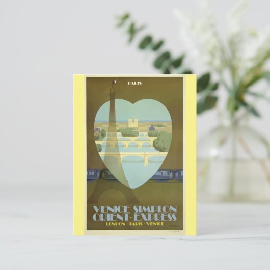 Parijs Frankrijk Poster voor boottower Briefkaart (Staand voorkant)