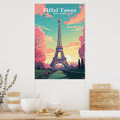 Parijs frankrijk poster voor oldtimers (Keuken)