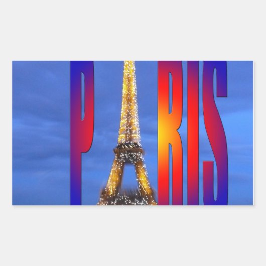 Parijs Frankrijk Rechthoekige Sticker (Voorkant)