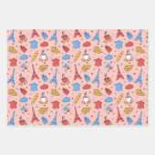 Parijs Frankrijk — Reeks verpakkingspapier van 3 Inpakpapier Vel (Voorkant 2)