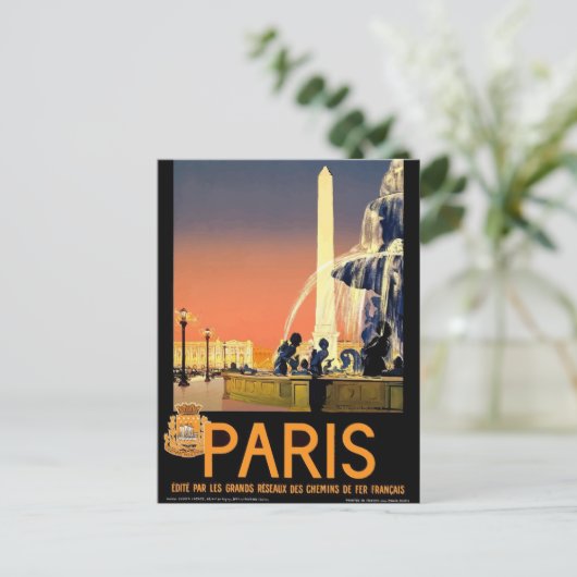  Parijs Frankrijk Reis Briefkaart (Staand voorkant)