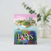 Parijs Frankrijk Reis Briefkaart (Staand voorkant)