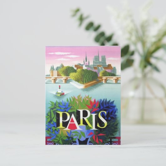  Parijs Frankrijk Reis Briefkaart (Staand voorkant)