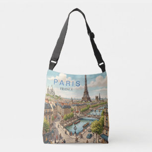 Parijs Frankrijk Reis Kunst Vintage Crossbody Tas