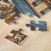 Parijs Frankrijk Reis Kunst Vintage Legpuzzel (Zijkant)