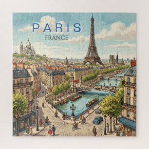 Parijs Frankrijk Reis Kunst Vintage Legpuzzel