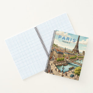 Parijs Frankrijk Reis Kunst Vintage Notitieboek