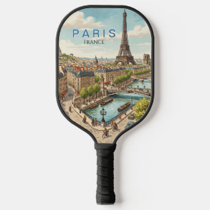 Parijs Frankrijk Reis Kunst Vintage Pickleball Paddle