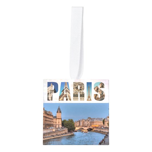 Parijs Frankrijk Reisfoto's Kerstmis Decoratie (Voorkant)