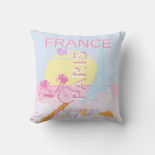 Parijs, Frankrijk, Reiskunst, Preppy, Blauw Kussen