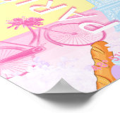 Parijs, Frankrijk, Reiskunst, Preppy, Blauw Poster (Hoek)