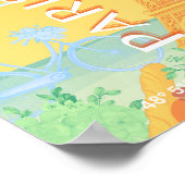 Parijs, Frankrijk, Reiskunst, Preppy, Pastel, Blau Poster (Hoek)