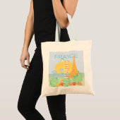 Parijs, Frankrijk, Reiskunst, Preppy, Pastel, Blau Tote Bag (Voorkant (product))