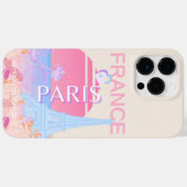 Parijs, Frankrijk, Reiskunst, Preppy, Pastel Case-Mate iPhone Case (Achterkant (horizontaal))