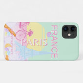 Parijs, Frankrijk, Reiskunst, Preppy, Pastel, Groe Case-Mate iPhone Case (Achterkant (horizontaal))